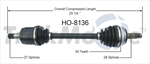 TRAKMOTIVE HO-8136 CV Axle Shaft