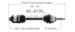 TRAKMOTIVE MI-8130 CV Axle Shaft