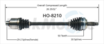 TRAKMOTIVE HO-8210 CV Axle Shaft