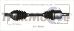 TRAKMOTIVE VO-8038 CV Axle Shaft