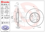 BREMBO 09.D219.11 Brake Rotor