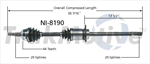 TRAKMOTIVE NI-8190 CV Axle Shaft