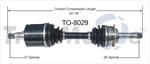 TRAKMOTIVE TO-8029 CV Axle Shaft