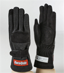 RACEQUIP 355006 2-LYR SFI-5 GLOVE EXTRA LARGE BLACK