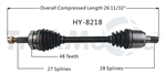 TRAKMOTIVE HY-8218 CV Axle Shaft