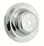 MR GASKET 8826 CHROME W/P PULLEY-SINGLE GROOVE