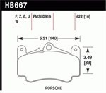 HAWK HB667F.622 Brake Pad