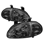 SPYDER 5013439 ( xTune ) Honda Del Sol 93-97 1PC Crystal Headlights - Smoke