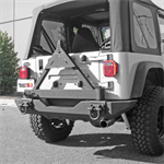 RUGGED RIDGE 11546.42 XHD Bumper Tire Carrier, Rear; 76-06 Jeep CJ/Wrang