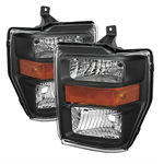SPYDER 9022418 ( POE ) Ford F250/350/450 Super Duty 08-10 OEM Headlights - Black