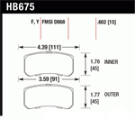 HAWK HB675F.602 STREET BRAKE PADS HPS
