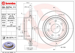 BREMBO 09.D274.11 Brake Rotor