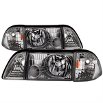 SPYDER 9035272 ( Akkon ) Ford Mustang 87-93 OEM style Headlights with Corner Par