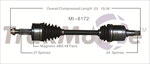 TRAKMOTIVE MI-8172 CV Axle Shaft