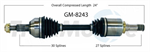 TRAKMOTIVE GM-8243 CV Axle Shaft