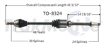 TRAKMOTIVE TO-8324 CV Axle Shaft