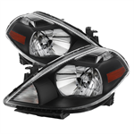 SPYDER 9023613 ( Akkon ) Nissan Versa 07-12 Crystal Headlights - Black