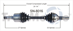 TRAKMOTIVE SN-8016 CV Axle Shaft