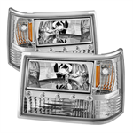 SPYDER 5017659 ( xTune ) Jeep Grand Cherokee 93-98 1PC Crystal Headlights - Chro