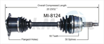 TRAKMOTIVE MI-8124 CV Axle Shaft