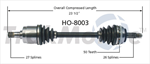 TRAKMOTIVE HO-8003 CV Axle Shaft