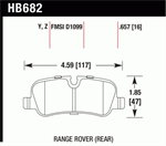 HAWK HB682Y.657 Brake Pad