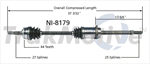 TRAKMOTIVE NI-8179 CV Axle Shaft