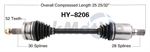 TRAKMOTIVE HY-8206 CV Axle Shaft