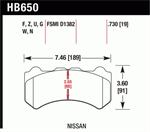 HAWK HB650N.730 Brake Pad