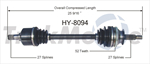 TRAKMOTIVE HY-8094 CV Axle Shaft