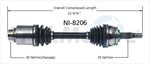 TRAKMOTIVE NI-8206 CV Axle Shaft