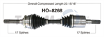 TRAKMOTIVE HO-8268 CV Axle Shaft