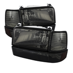 SPYDER 5073143 ( xTune ) Ford F150/Bronco 92-96 Headlights w/Corner Bumper 6pcs