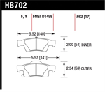 HAWK HB702Z.662 Brake Pad