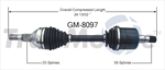 TRAKMOTIVE GM-8097 CV Axle Shaft
