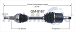 TRAKMOTIVE GM-8167 CV Axle Shaft