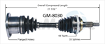 TRAKMOTIVE GM-8030 CV Axle Shaft