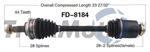 TRAKMOTIVE FD-8184 CV Axle Shaft