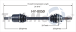 TRAKMOTIVE HY-8050 CV Axle Shaft
