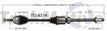 TRAKMOTIVE TO-8214 CV Axle Shaft