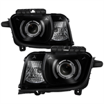 SPYDER 9040870 ( Akkon ) Chevy Camaro 10-13 LED Halo Projector Headlights - Blac