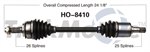 TRAKMOTIVE HO-8410 CV Axle Shaft