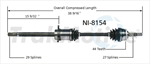 TRAKMOTIVE NI-8154 CV Axle Shaft