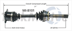 TRAKMOTIVE MI-8101 CV Axle Shaft