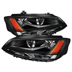 SPYDER 5075796 ( OE ) Volkswagen Jetta 11-18 Amber Crystal Headlights - Halogen