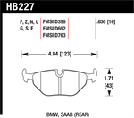 HAWK HB227S.630 PAD16MMHT-10BMW RR