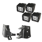 RUGGED RIDGE 11232.38 Light Kit, Dual A-Pillar, 3 Inch, Square; 97-06 Je