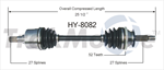 TRAKMOTIVE HY-8082 CV Axle Shaft