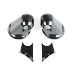 RUGGED RIDGE 13311.05 Door Mirror Arm Covers, Black, Paintable; 07-18 Je
