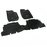 RUGGED RIDGE 12987.04 All Terrain Floor Liner Kit, Black; 07-18 Jeep Wra